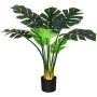 Artificial Monstera Deliciosa, Fake Tropical Palm Tree - 31 Inch