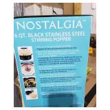 Nostalgia - SP6BS 6-Quart Stainless Steel Stirring Speed Popcorn Popper - Black