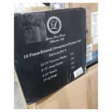 Lorren Home Trends 16 Piece Distressed Weave Dinnerware Set, Service for 4