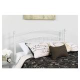 Flash Furniture Decorative White Metal King Size Headboard