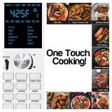 NUWAVE BRAVO XL Convection Smart Oven w/ Patented Digital Temperature Probe; 12 Presets; 3 Fan Speeds; 5-Quartz Heating Elements; 50F - 500F; Fits 13 in Pizza, 10 LB Chicken; Bake, Roast, Grill, Toast