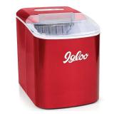 Igloo ICEB26RR 26-Pound Automatic Portable Countertop Ice Maker Machine - Retro Red