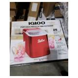 Igloo ICEB26RR 26-Pound Automatic Portable Countertop Ice Maker Machine - Retro Red