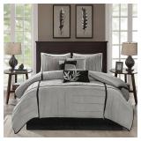 Madison Park Dune 7-Pc. Faux-Suede King Comforter Set Bedding