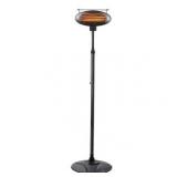 Hiland HIL-1500DI Variable Heat Tall Freestanding Electric Patio Heater, Black