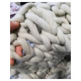 Hand-Made Loose Chunky Knit Throw