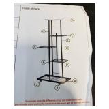 YIZAIJIA Metal 4-Tier 5 Potted Plant Stand