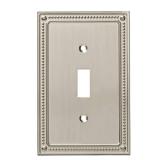 Franklin Brass Classic Beaded Single Switch Wall Plates (2 PACK)