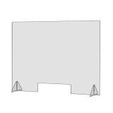 JPLAND Acrylic Partition w/ Hinged Door