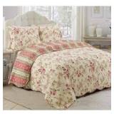 Cozy Line Finely Stitched Quilt Set (Queen Size)