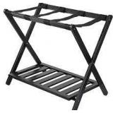 Foldable Black Wood Suitcase Holder