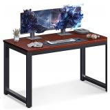 Coleshome Computer Desk 47 inch Modern Sturdy Office Desk Study Writing Desk for Home Office,Teak