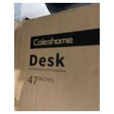 Coleshome Computer Desk 47 inch Modern Sturdy Office Desk Study Writing Desk for Home Office,Teak
