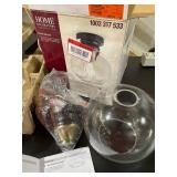 Home Decorators Collection Evelyn 1-Light Artisan Bronze Flush Mount with Clear Glass