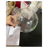 Home Decorators Collection Evelyn 1-Light Artisan Bronze Flush Mount with Clear Glass