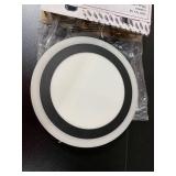 Hampton Bay Clement 13 in. Round Black Flat Panel SW/BW/DL Color Choice Selectable LED with Night Light Flush Mount