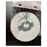 Hampton Bay Clement 13 in. Round Black Flat Panel SW/BW/DL Color Choice Selectable LED with Night Light Flush Mount