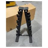 Fitness Alley Steel Dumbbell Rack - 5 Tier Weight Holder & 5 Tier Weight Rack Dumbbell Stand - Dumbbell Holder - Dumbbell Rack Stand - Weight Racks for Dumbbells of All Sizes