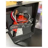 Home Decorators Collection Black Outdoor Seeded Glass Dusk to Dawn Wall Lantern