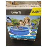 Jleisure - 8 Ft x 25" Prompt Set Inflatable Outdoor Backyard Swimming Pool - Blue