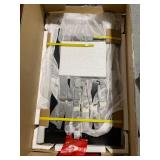 Linon 5-Piece Faux Marble Folding Tray Table Set, White - Retails $104.00