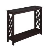 Convenience Concepts Titan 39.5 in.(L) Espresso 31.75 in.(H) Rectangular MDF Console Table with Shelf, Brown