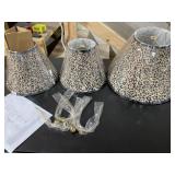Leopard print lamps (2 complete )