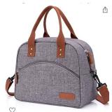 Insulated Lunch Box Bag with Detachable Shoulder Strap & Carry Handle, Leak Proof Reusable Lunch bag, Eco-friendly Cooler Bag, Lunch Box for Men and Women