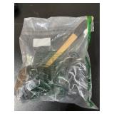 Shower Sponge with Long Handle Back Scrubber Brush and 2 Pieces Body Wash Puff