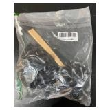 Shower Sponge with Long Handle Back Scrubber Brush and 2 Pieces Body Wash Puff