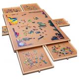 1500 Piece Wooden Jigsaw Puzzle Table - 6 Drawers, Puzzle Board