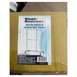 Simple Houseware Dual Bar Adjustable Garment Rack, Chrome, 72-inch Height