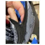 Two piece set, backpack lunch kit dinosaur print - zipper pull broke