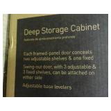 Realspace Deep Storage Cabinet. Dakota Oak finish. New in box. Measurements in pictures.