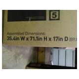 Realspace Deep Storage Cabinet. Dakota Oak finish. New in box. Measurements in pictures.