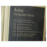 Realspace glass top Axley computer desk, new in box.