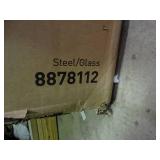 Realspace glass top Axley computer desk, new in box.