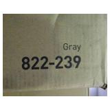 realspace Magellan L-shaped desk, gray in color. New in box. Measurements in pictures.