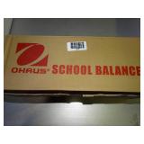 OHAUS school balance scale, in original box.