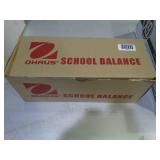 OHAUS school balance scale, in original box.