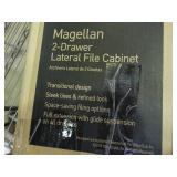 realspace Magellan 2-drawer lateral file cabinet. Blonde ash finish. Measurements in the pictures.