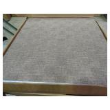 3 boxes of crouchet taupe peal and stick carpet tiles.  Each box has 15 tiles, all same color.