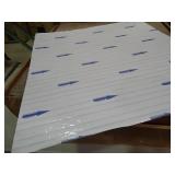 3 boxes of crouchet taupe peal and stick carpet tiles.  Each box has 15 tiles, all same color.