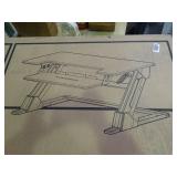 realspace pneumatic sit or stand desk riser. With black finish.  Measurements in pictures. New in box.