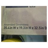 realspace pneumatic sit or stand desk riser. With black finish.  Measurements in pictures. New in box.