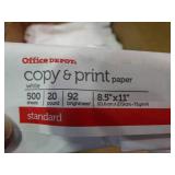 Box of 8 reams of copy & print 8.5"x11" paper.  20lb and 92 brightness.