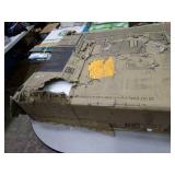 realspace Magellan classic cherry finish L-shaped desk.  New, but box is pretty torn up.