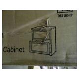 realspace Magellan classic cherry finish 2 drawer lateral file cabinet, new in box.