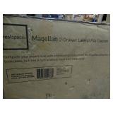 realspace Magellan classic cherry finish 2 drawer lateral file cabinet, new in box.