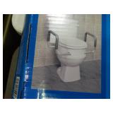 Toilet seat elevator with handles.